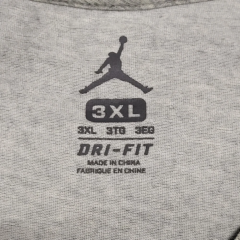 Nike Jordan Jumpman Men's Dri-Fit Gray Graphic Short-Sleeve T-Shirt Size XXXL